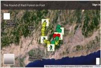 The Round of Radi forest on foot