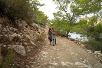 Two girls friends in Ikaria