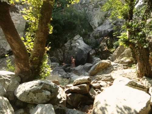 Secret cool waterholes, Ikaria, August